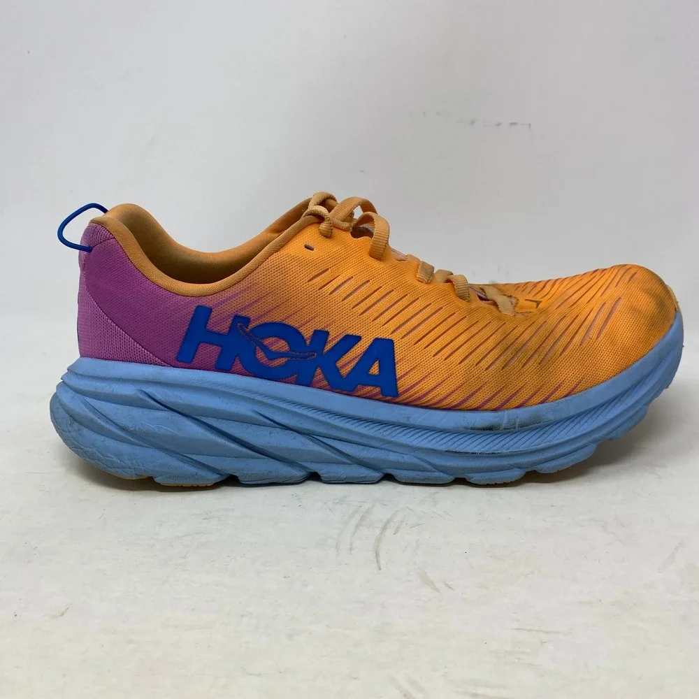 Hoka Rincon 3 Wide‎ Women 9.5D Orange Fuchsia Running Shoes 1121371-MOCY